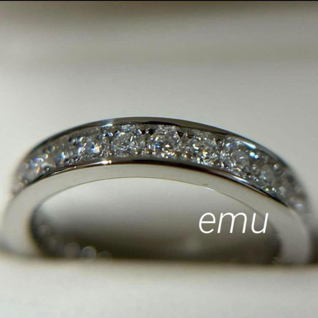 Chanelly様/最高級モアサナイト / フルエタニティリング / レール留め