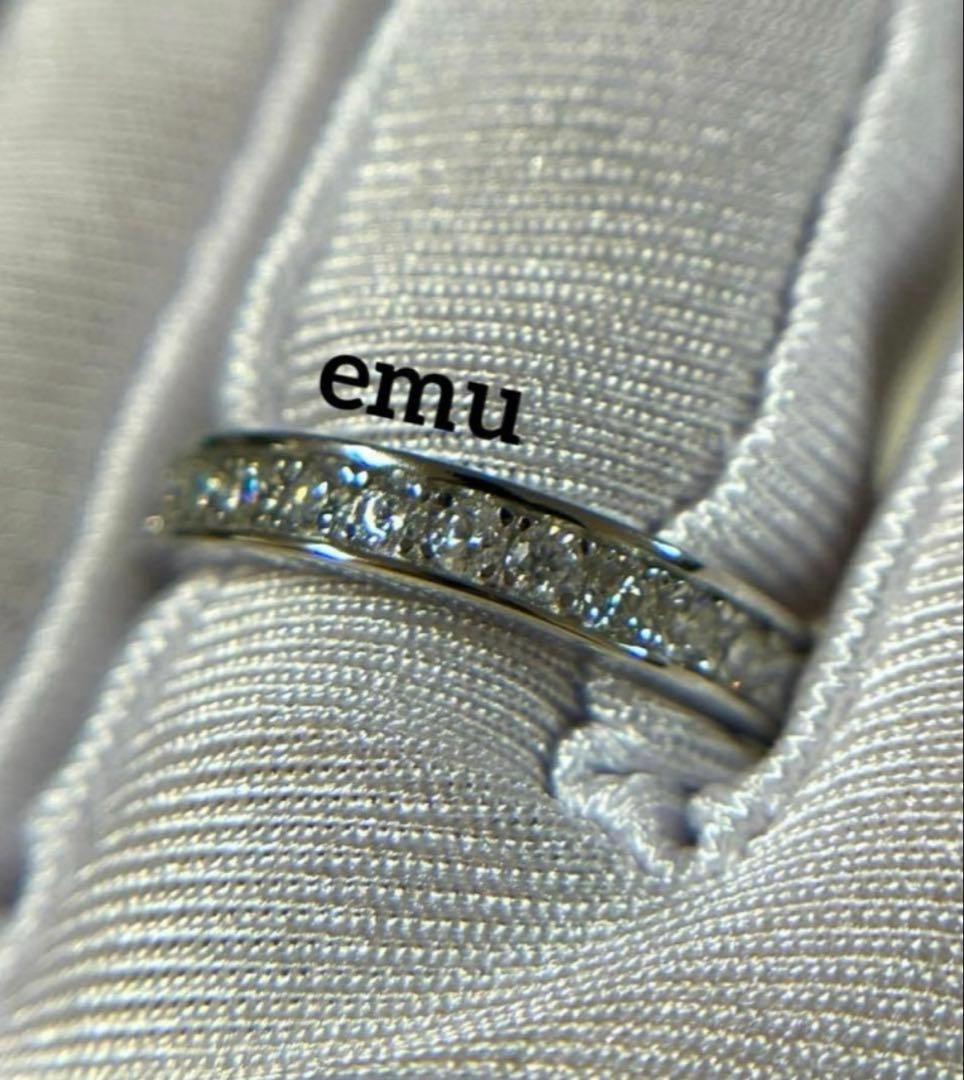 Chanelly様/最高級モアサナイト / フルエタニティリング / レール留め