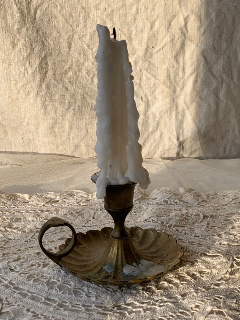 フランスアンティーク 真鍮 蝋台 キャンドルスタンド