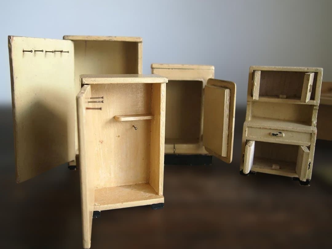 木製ドールハウス 家具 6点セット キッチン ミニチュア アンティーク/K321