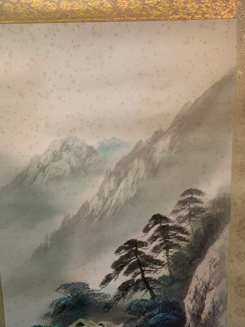 水墨画 山水画 風景画 掛け軸 壁掛 行程