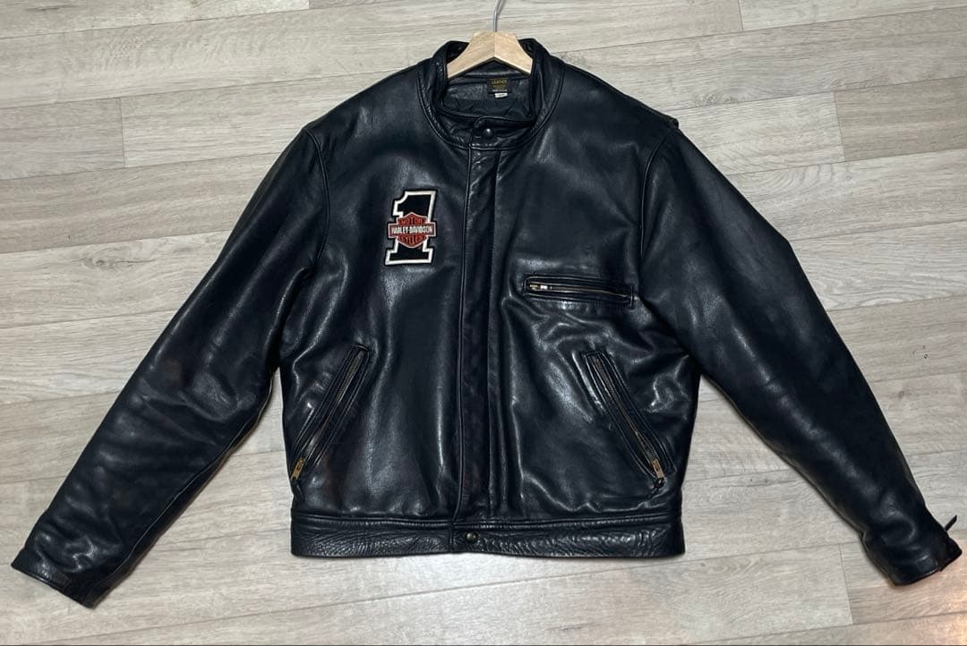 ハーレーダビッドソン レザージャケット シングル90s アメリカ製