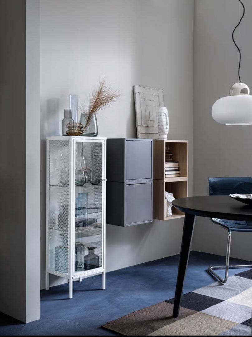 IKEA BAGGEBO バッゲボー ガラス扉 キャビネット 完成品