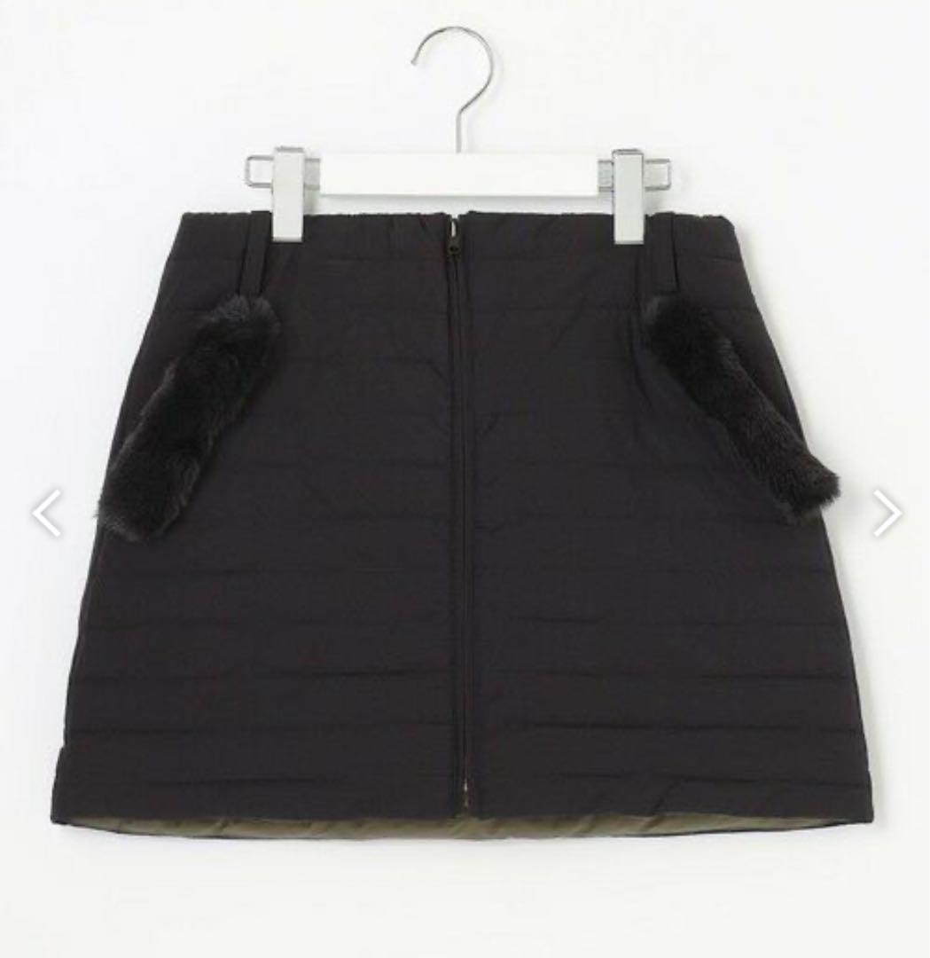 23区ゴルフ リバーシブル 中綿スカート ナイロンタフタファイバーボール 洗濯可