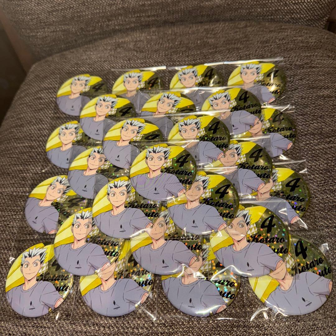 ハイキュー　アニメデッキ　ホログラム缶バッジ　紙飛行機　木兎光太郎 30点