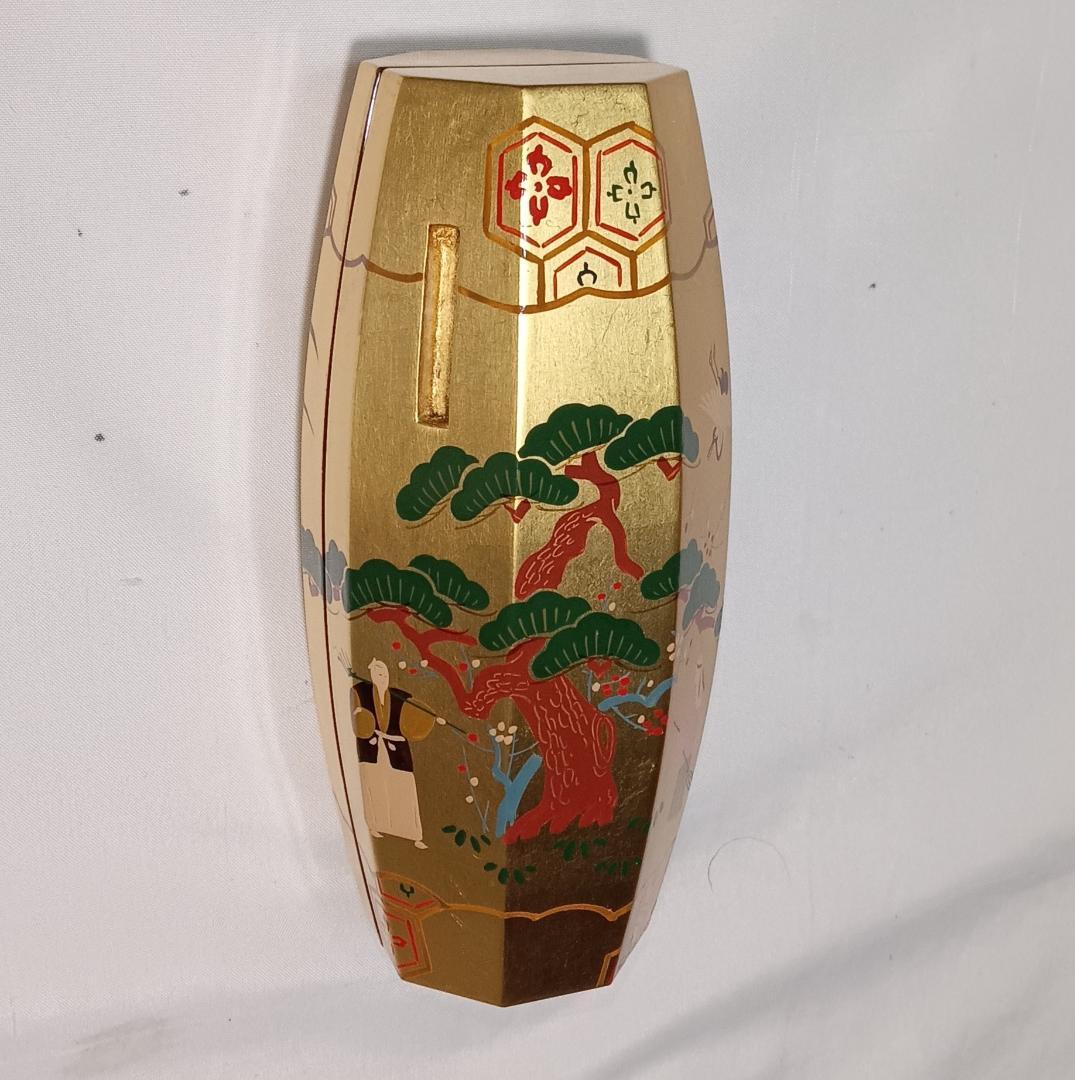 茶道具　京派塗師蒔絵師　北村葵春作　本金箔ぶりぶり香合　美品！！