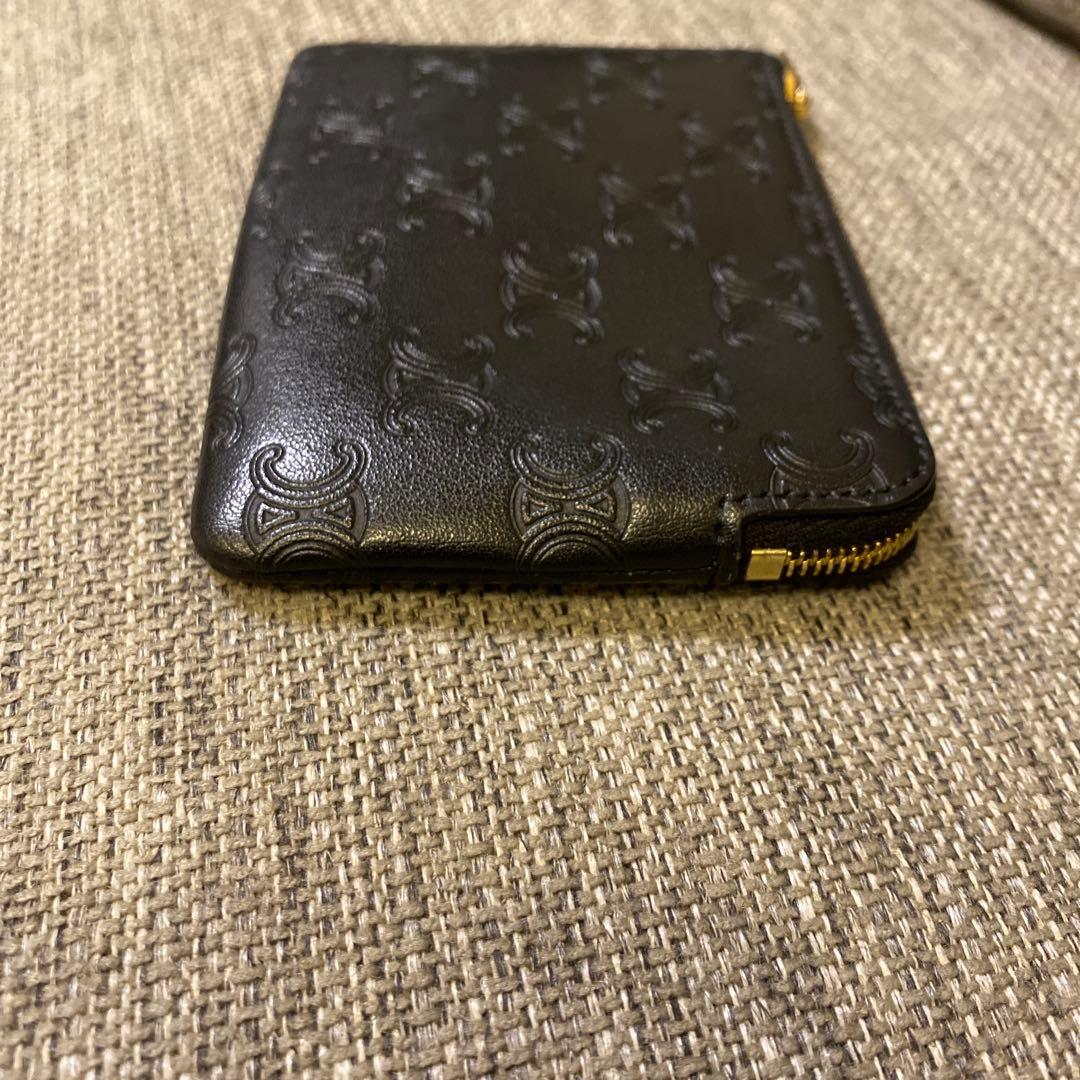 【正規品】セリーヌ　CELINE 黒 レザー ケース 財布　カードケース