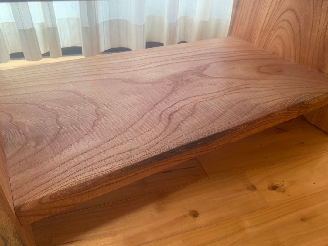 最終値下げ✨勿体ない利用&重厚リビングローテーブル、TVボード(栴檀一枚板天板)