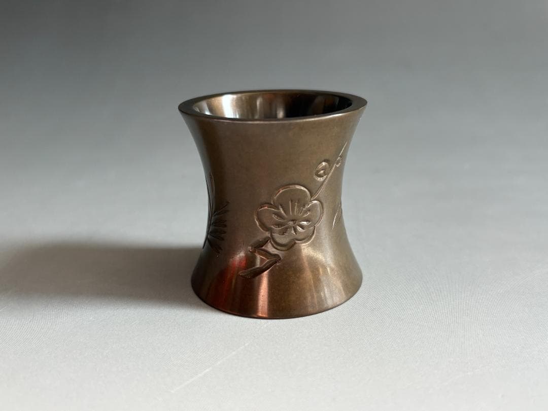 15代大西清右衛門　浄心　松竹梅　唐銅　蓋置　茶道具