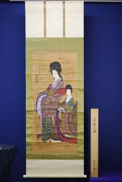 模写/尾形光琳/貴婦人図/極あり/布袋屋掛軸HC-926