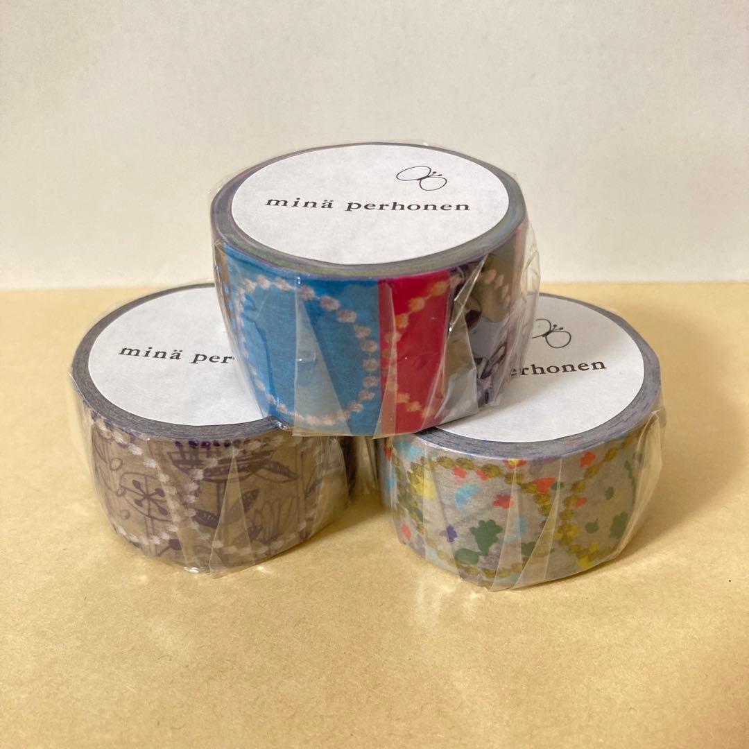 未使用品 mina perhonen マスキングテープ タンバリン 3本セット