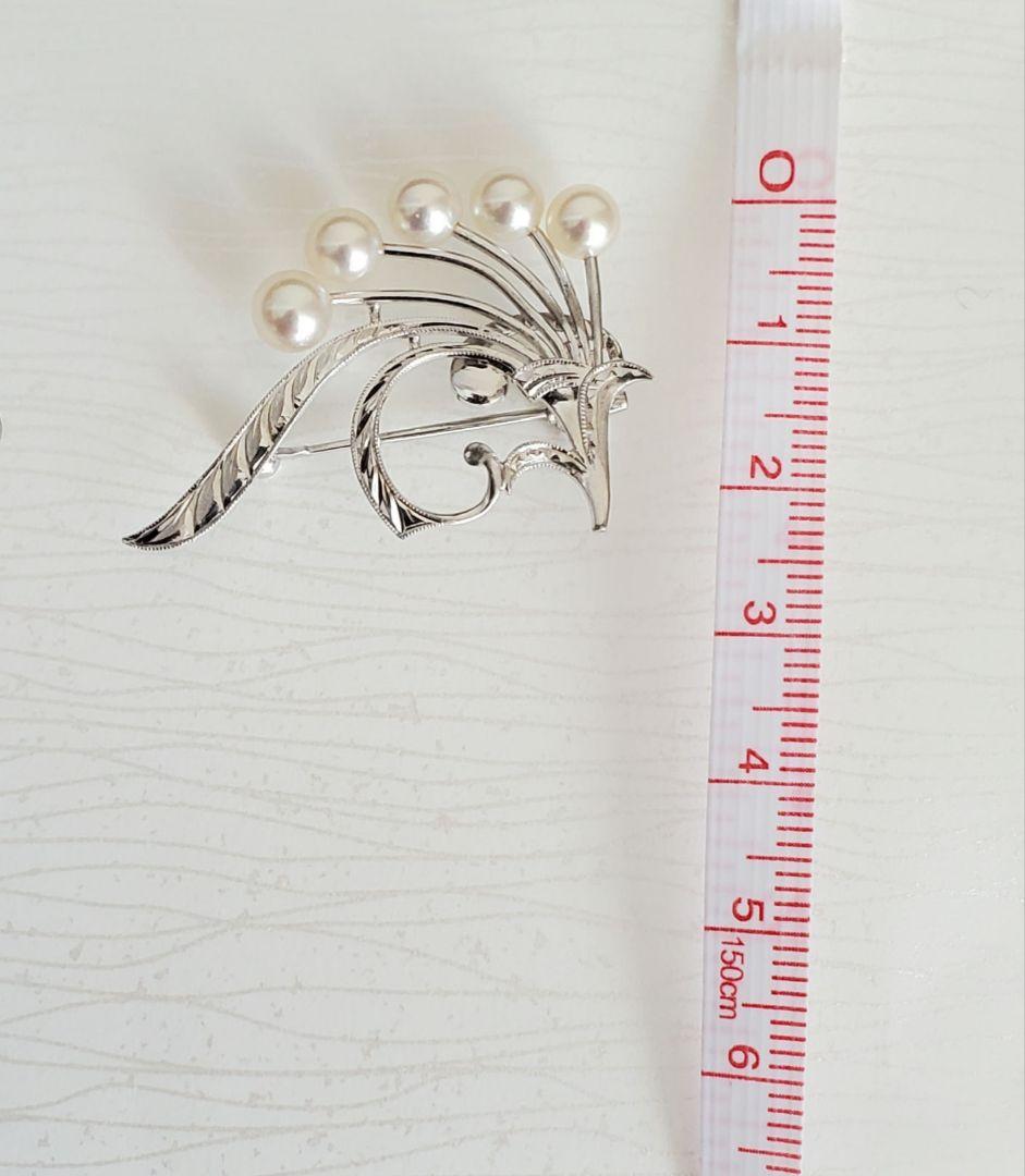 MIKIMOTO ミキモト　真珠　パール　ブローチ 5珠