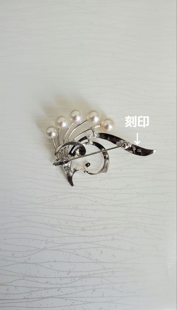 MIKIMOTO ミキモト　真珠　パール　ブローチ 5珠