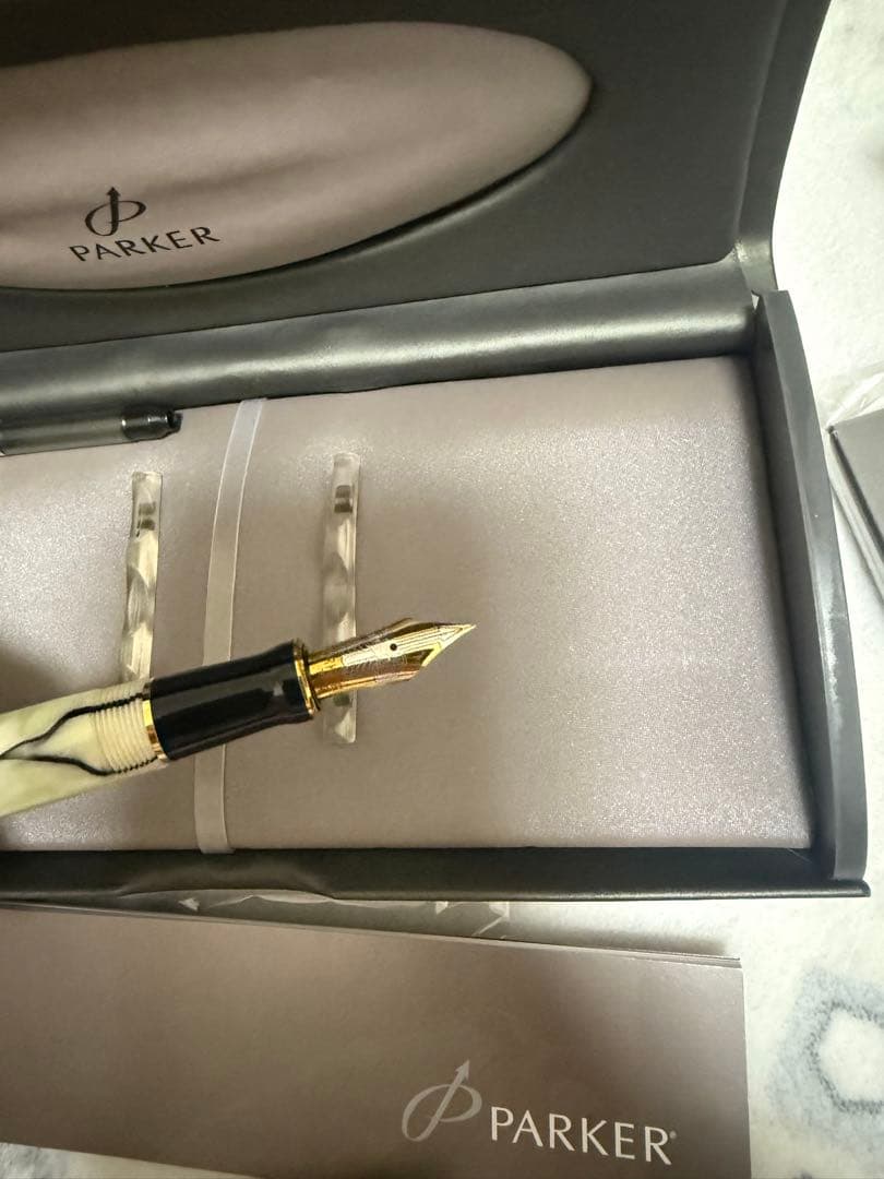 パーカー デュオフォールド パール＆ブラック センテニアル 18k