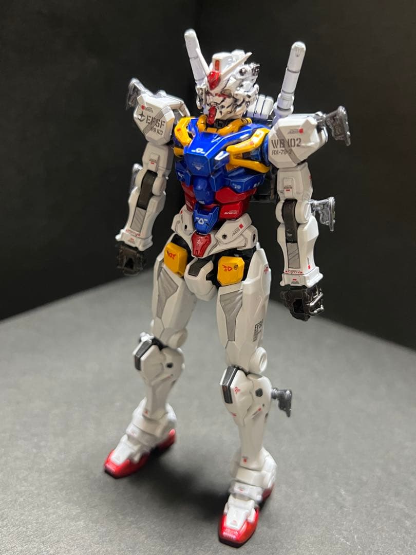 HG 1/144 赤いガンダム　白いガンダム　塗装完成品2機セット