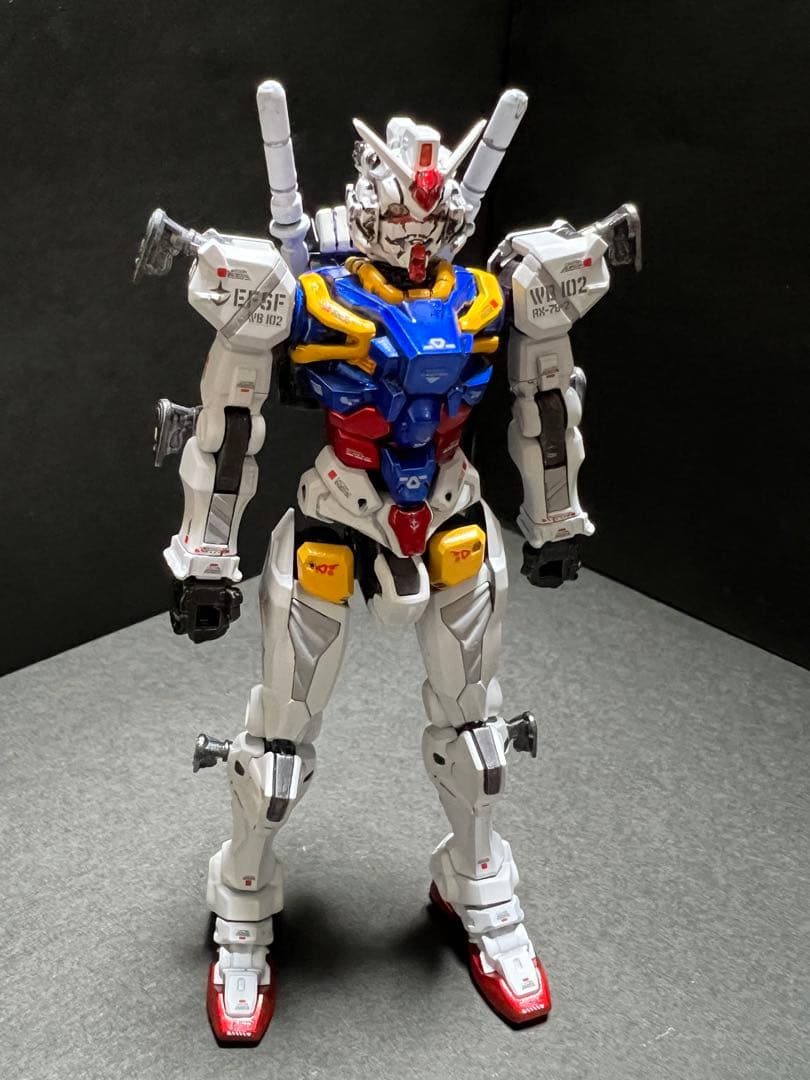 HG 1/144 赤いガンダム　白いガンダム　塗装完成品2機セット