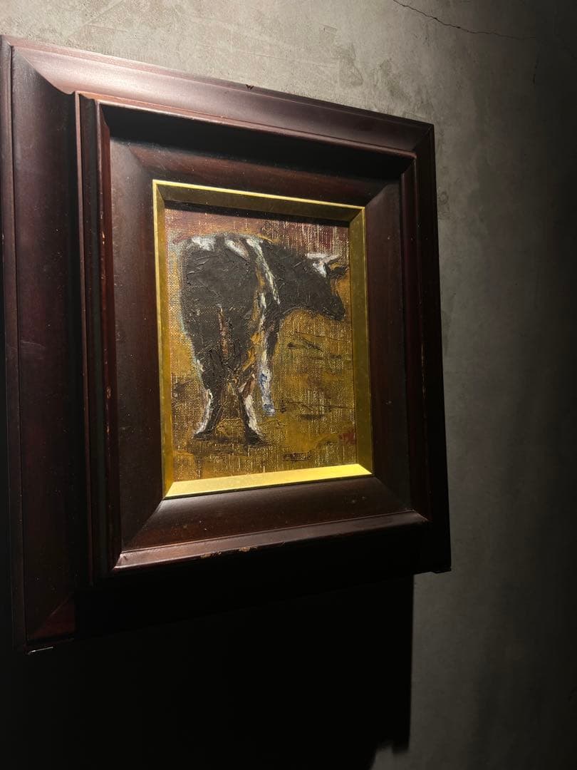 肉質画【牛】油彩画