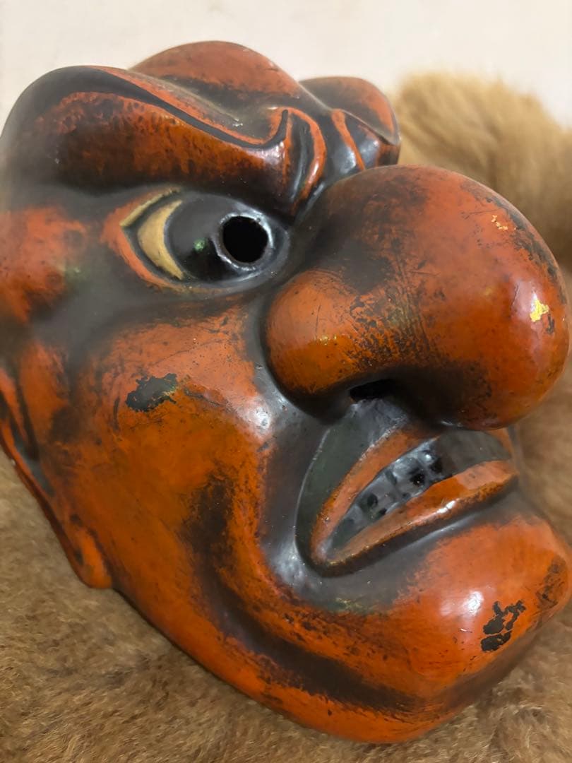 黒鬼　能面　ビンテージ　抜頭面