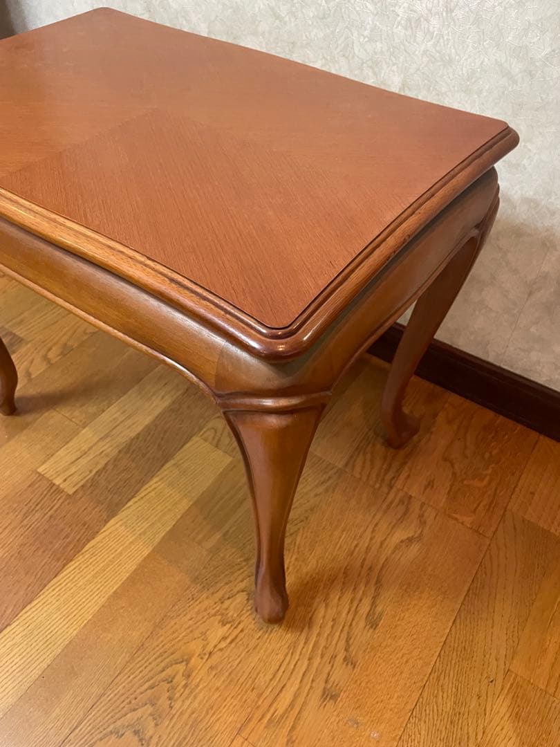 マルニ家具　ブラウン木製サイドテーブル