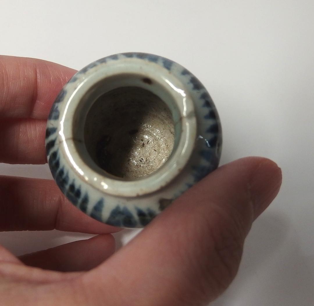 唐物染付小壺/時代物