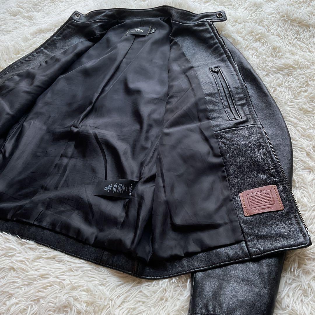 美品✨COACH レザージャケット　シングルライダース　M ブラック　88799