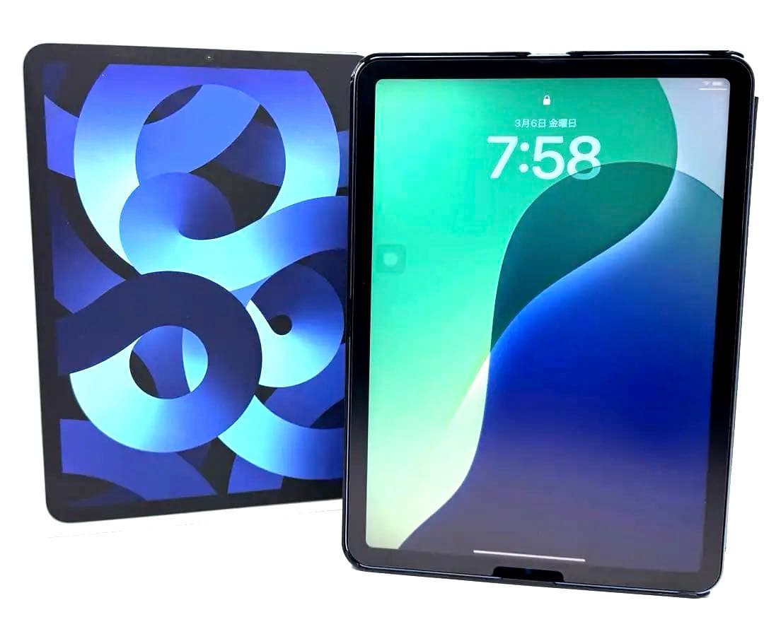 Apple iPad Air 第5世代 A2588 ブルー 64GB カバー付き
