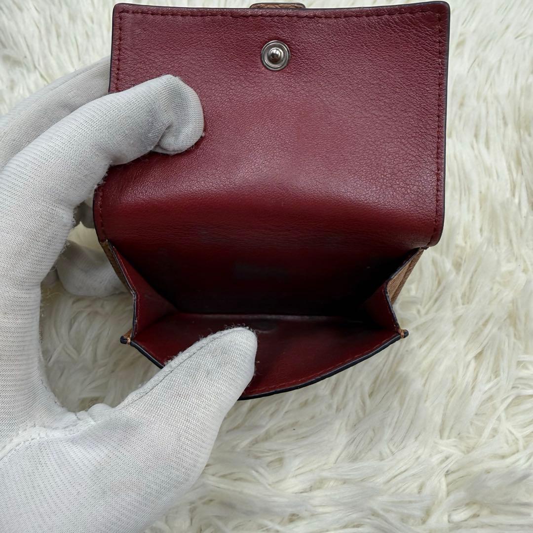 ✨美品✨ロエベ　三つ折り財布　トライフォールドウォレット　ブラウン　アナグラム