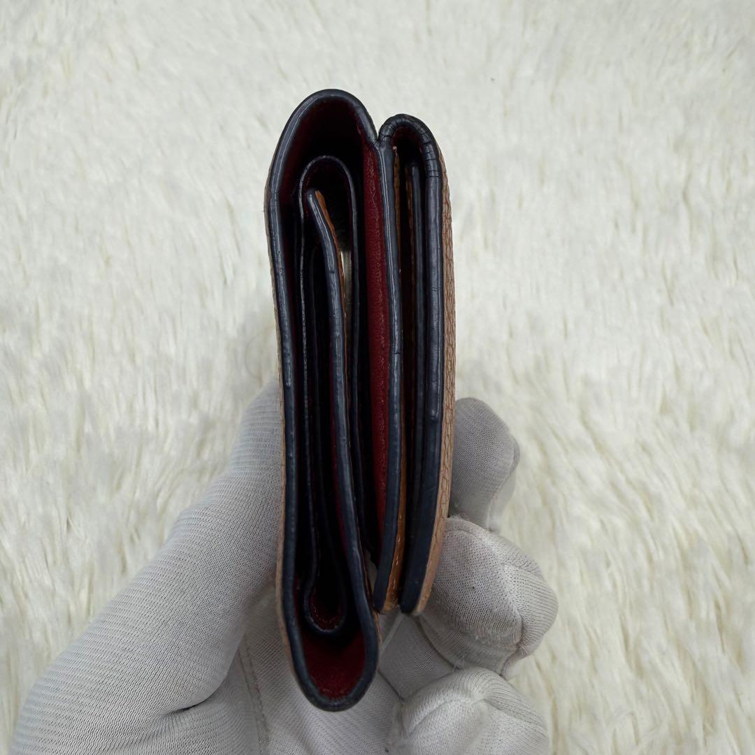✨美品✨ロエベ　三つ折り財布　トライフォールドウォレット　ブラウン　アナグラム