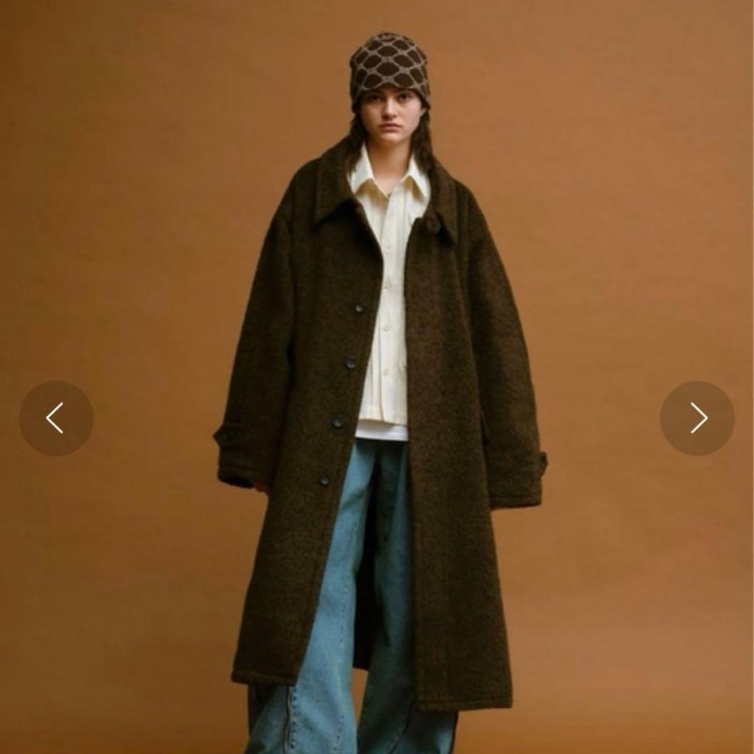 ジャケット・アウター soerte Wool Blend Shaggy Over Coat