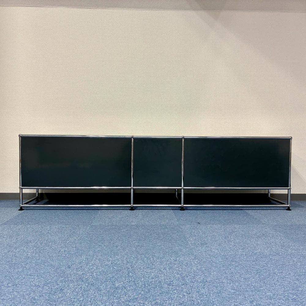 中古 USMハラー｜キャビネット テレビボード 3列2段 アントラサイト