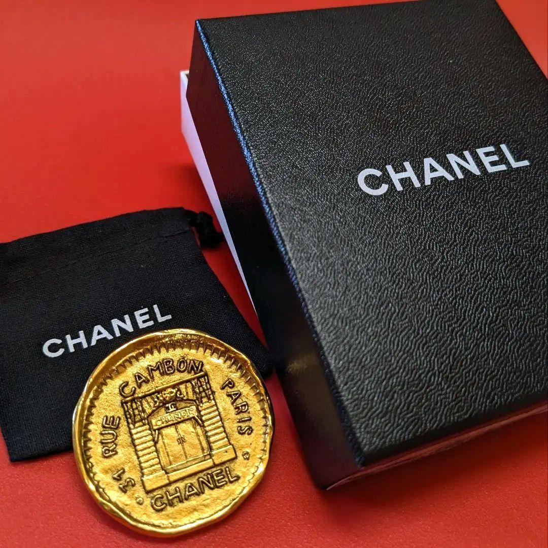 【箱・袋付き】美品　CHANEL　シャネル　ゴールドブローチ　アクセサリー