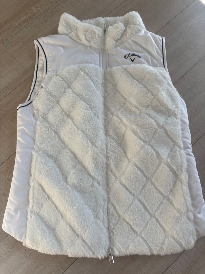 【美品】Callaway ベスト ホワイトLサイズ　キルティング