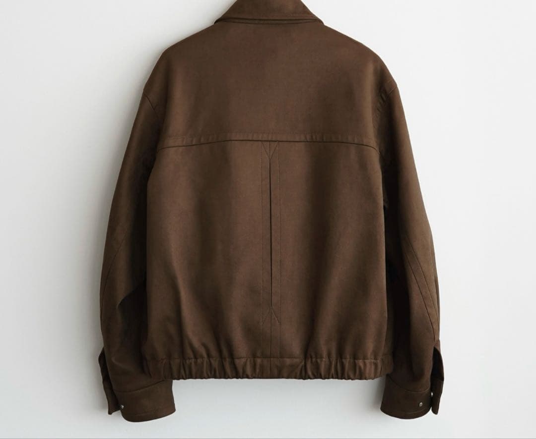 wym lidnm FAUX SUEDE ZIP BLOUSON ブラウン M