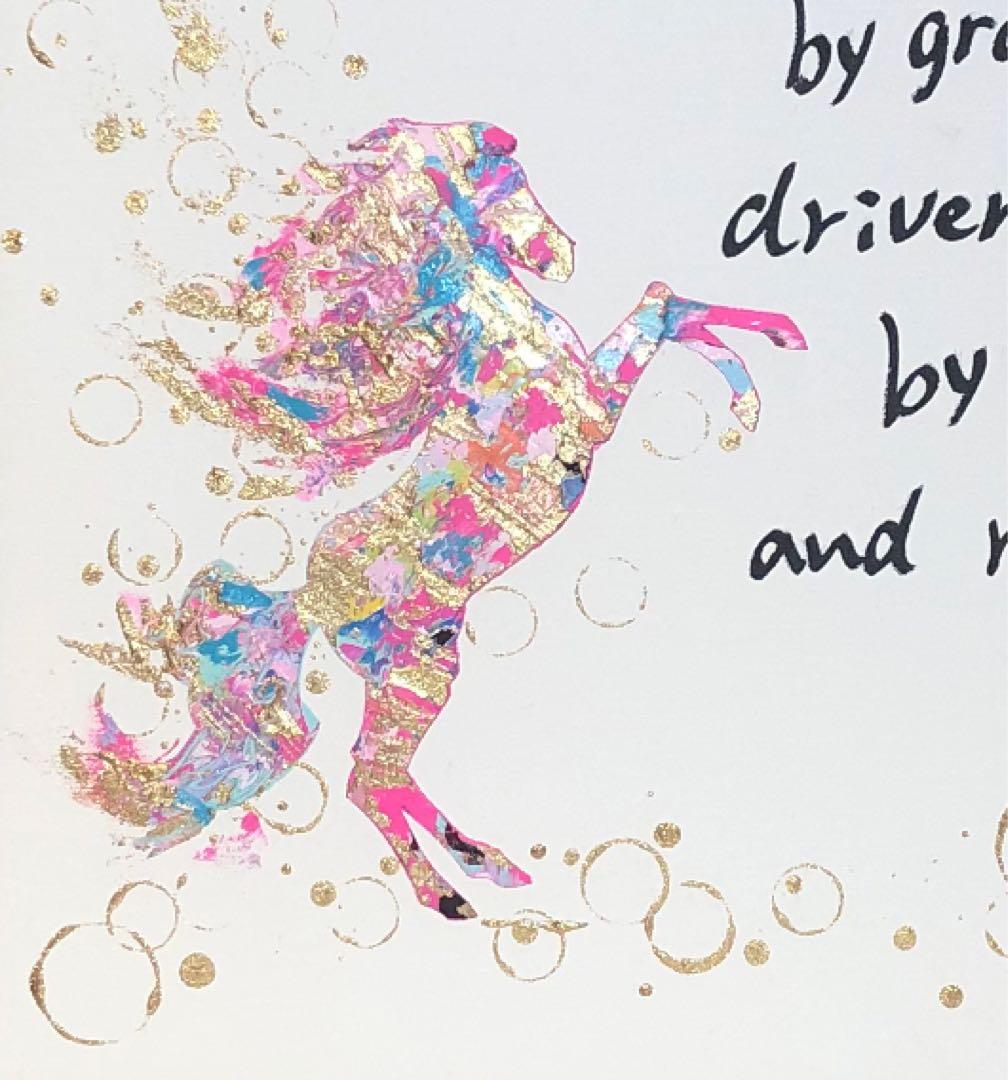 絵画　油絵　原画　一点物　馬　スタイリッシュ　アート　インテリア　F8