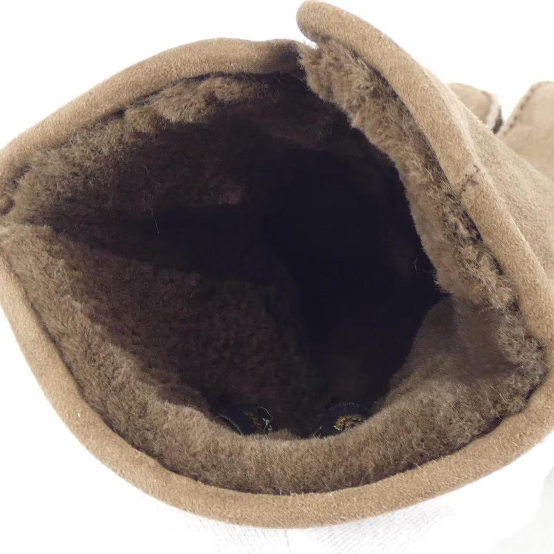 新品同様　Loro piana ロロピアーナミンクファーライナー　レザーグローブ