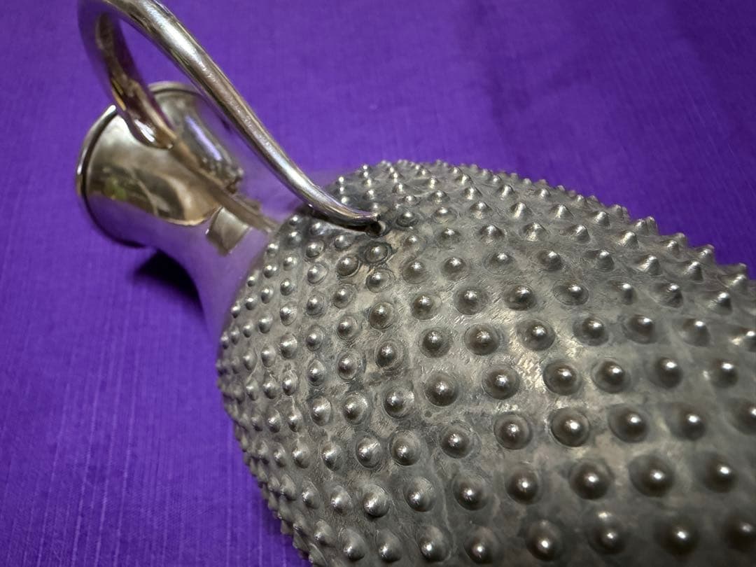 純銀　刻印　燗銚子　銚子　霰徳利　106g（ 花瓶一輪挿し酒器銀杯silver