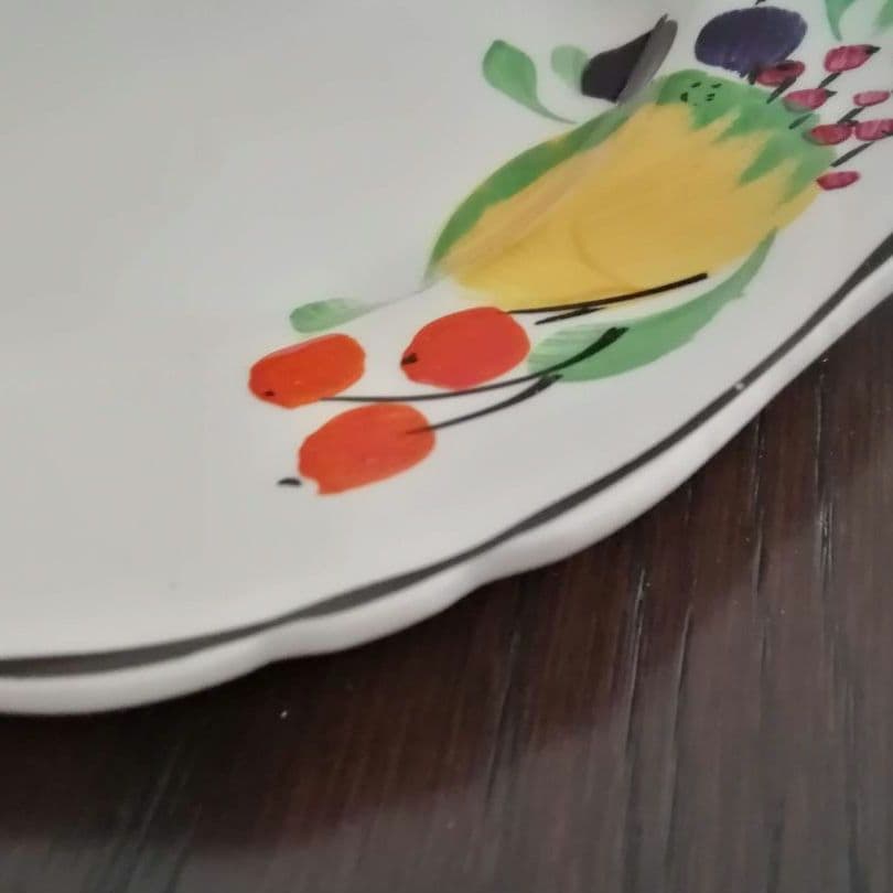 逸品　英国　サムソンハンコック　ケーキ皿　飾り皿　アイボリーウェア　1930年製