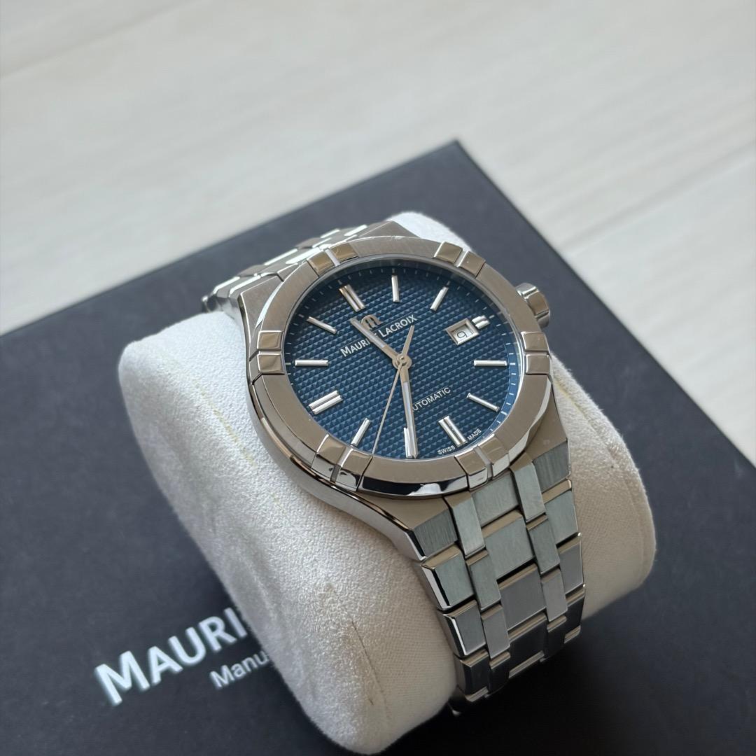 モーリス・ラクロア アイコン オートマチック 42mm ブルー 純正革ベルト付