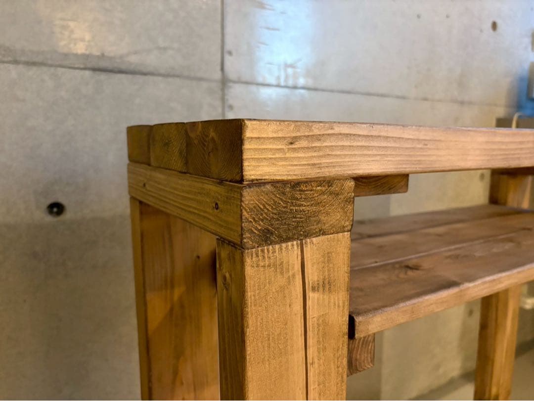 カフェ風　カウンターテーブル　ダイニングテーブル