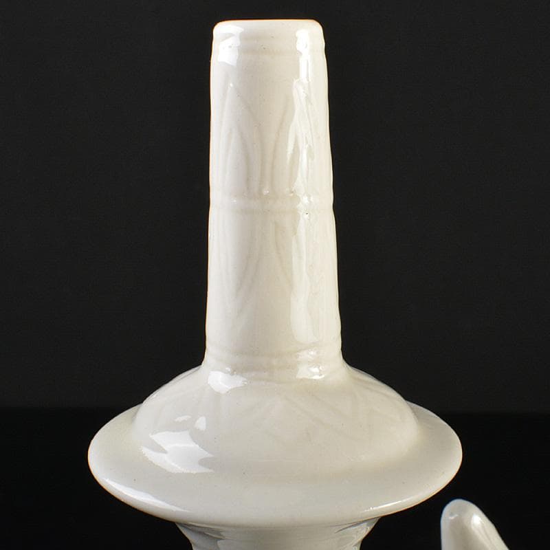 中国　徳化窯白磁　刻蓮花文　浄瓶　V　R7252