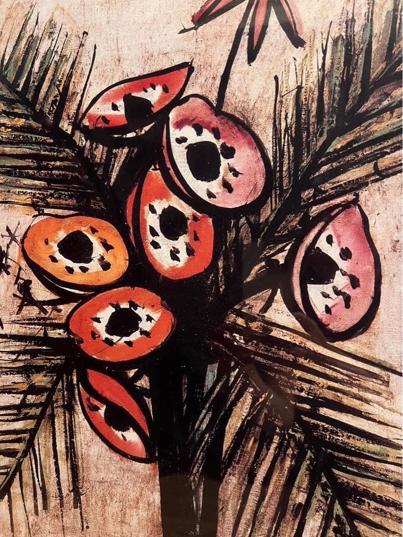 ベルナール ビュッフェ ポピー 額縁 インテリア