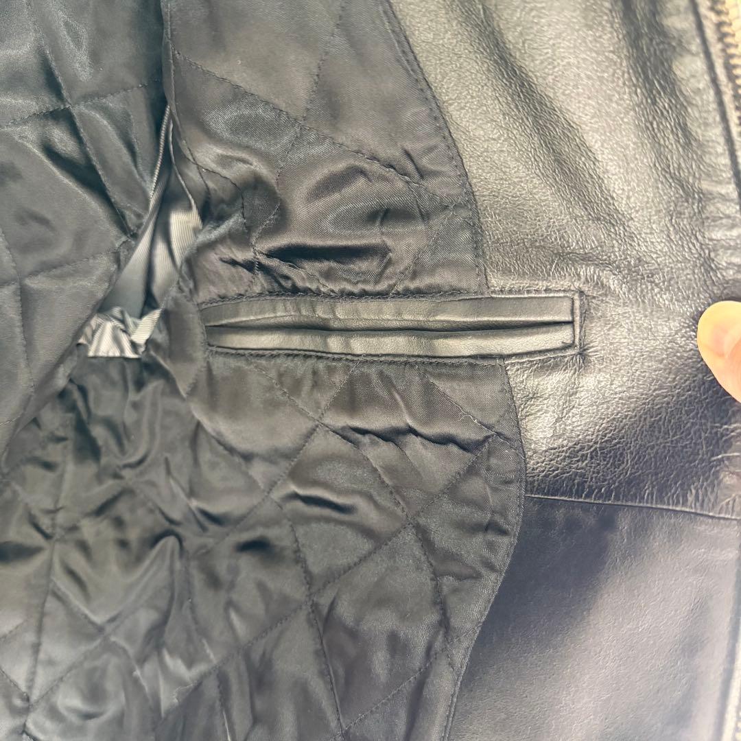 ペ*ス様 00's OLD GAP シングルライダース レザー ジャケット M