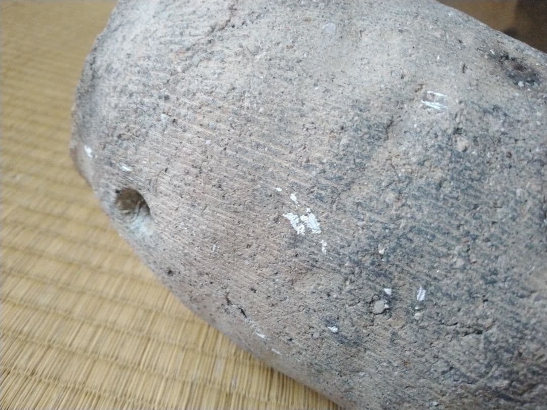 中世頃　櫛目蛸壺　骨董　古美術　茶道具　土器　壺　須恵器　古代　花器　茶道　華道