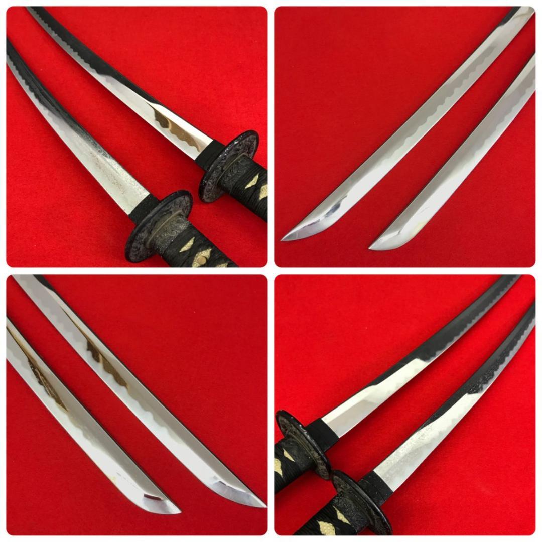 模造刀 刀 脇差 セット　全長105cm/70.5cm　刀装具 拵え