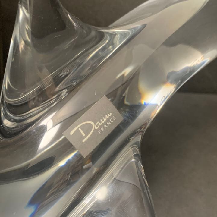 DAUM France ドーム クリスタルガラス　ドルフィン　イルカ 置物