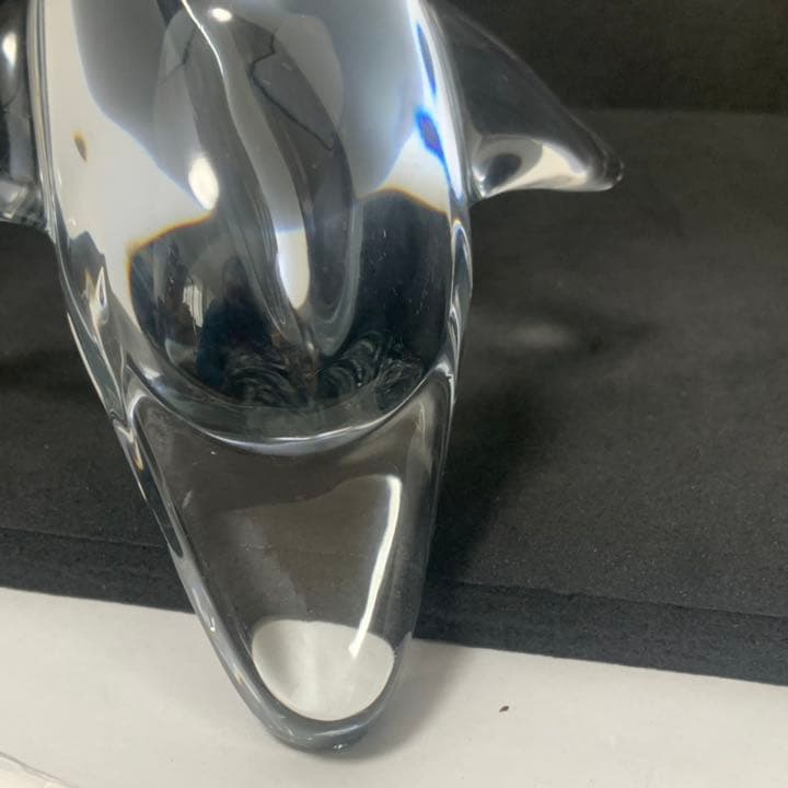 DAUM France ドーム クリスタルガラス　ドルフィン　イルカ 置物