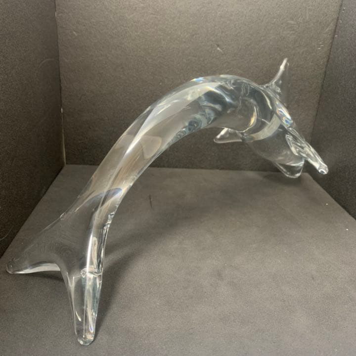 DAUM France ドーム クリスタルガラス　ドルフィン　イルカ 置物