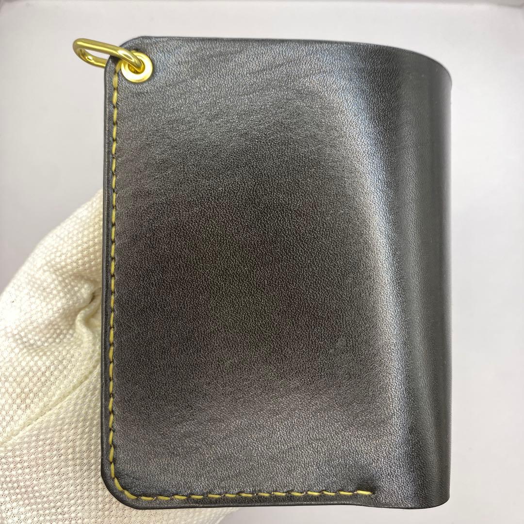 マ*ズ様 オークション 無骨！お札折らずに収納できる無骨な手染めミドルトラッカー