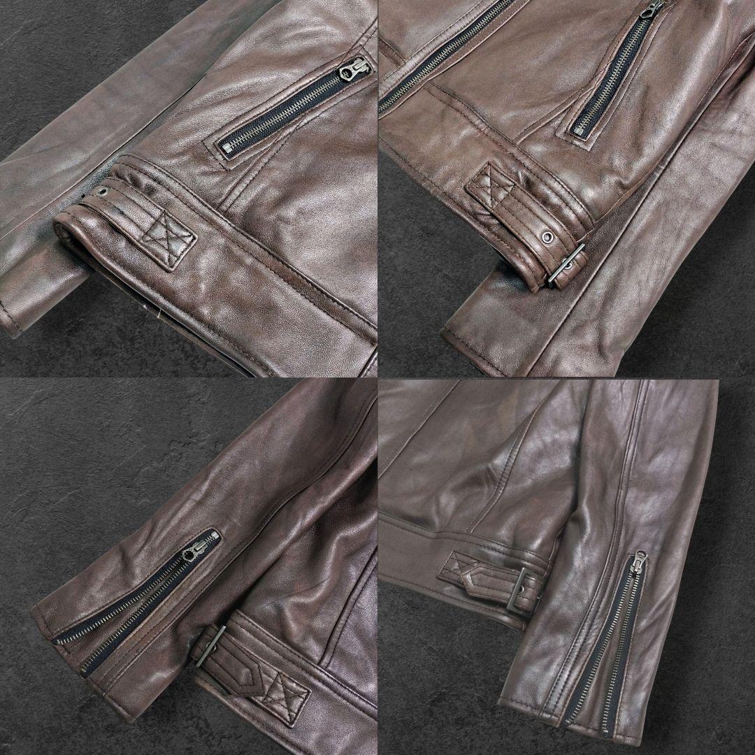 00s archive ラムレザー ファー　ジャケット ライダース 2way