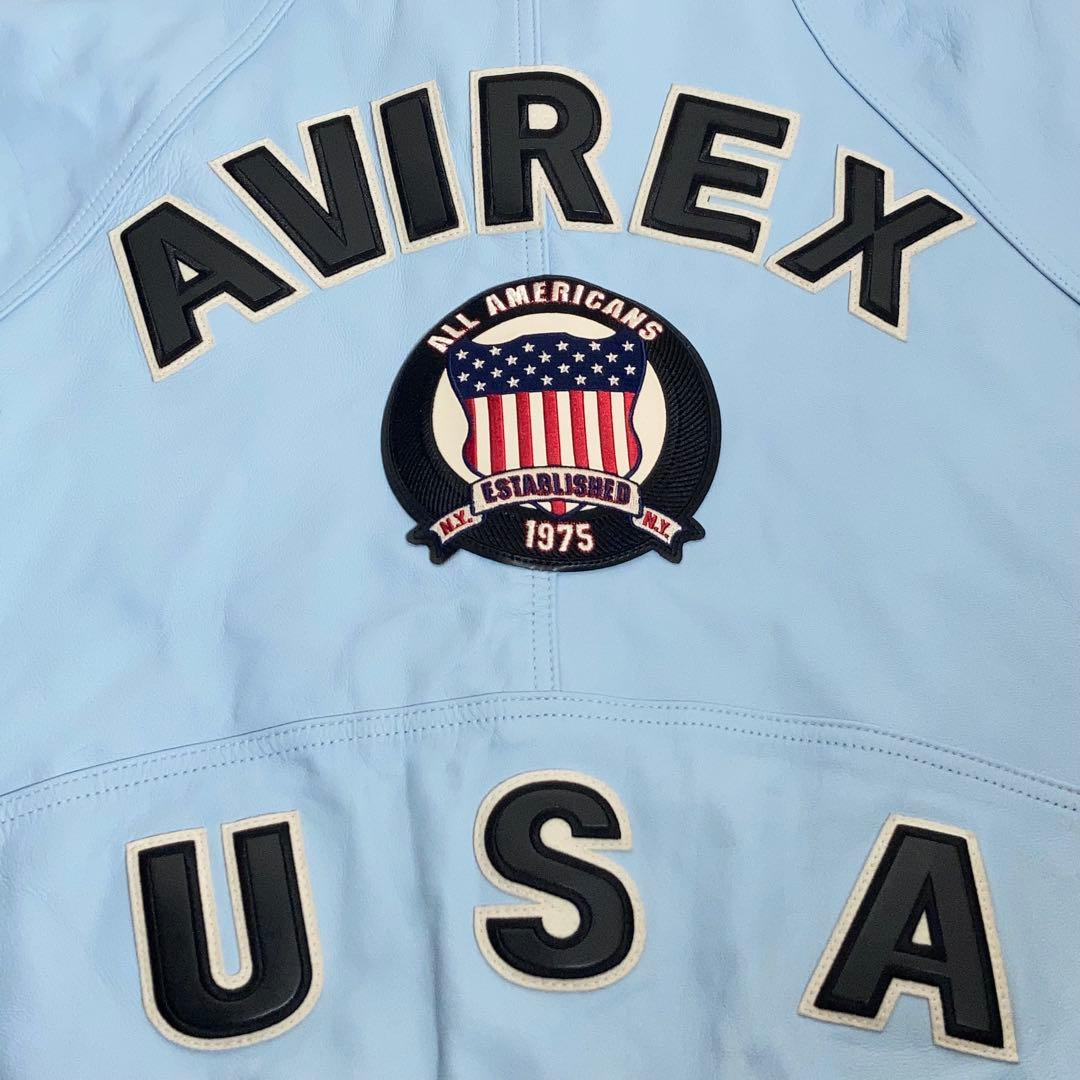 【Kaneee KEIJU着用】AVIREX レザージャケット 羊革 ラッパー.